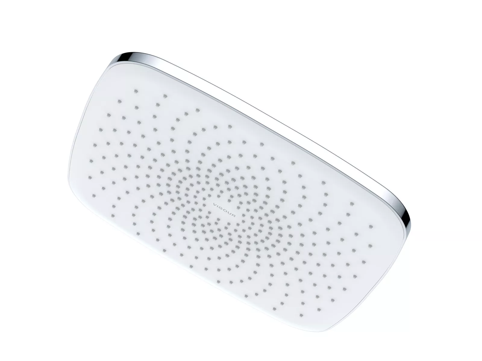 VIGOUR Kopfbrause V2 250x250 mm Edge verchromt mit weißer Brausefläche für modernes Badezimmer