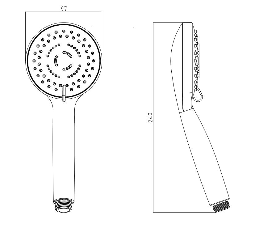VIGOUR Handbrause ⌀ 97 mm  individual 1.0 mehrstrahlig verchromt m. Antikalksystem Top Neu