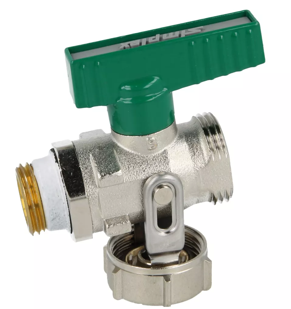 Simplex KFE-Kugelhahn DN15 1/2" für Trinkwasser Durchgang vernickelt PN16 F10639