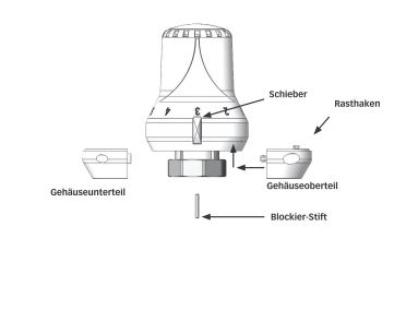 COSMO Thermostatkopf o.Nullstellung f. Gewinde M30x1,5 mm für Heimeier, MNG, Neheim, Direktanschlus