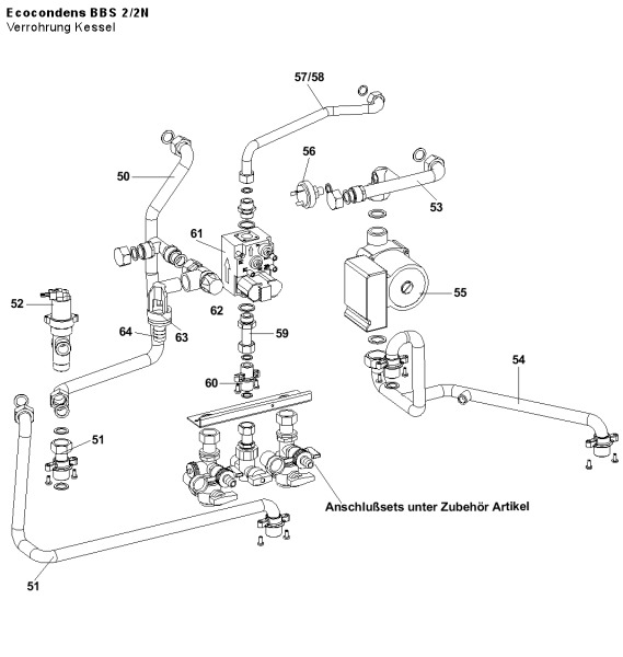 Brötje 3-Wege-Ventil Ersatz-Set BBS 2/ BBS 2N 230V Ausführung | 638272