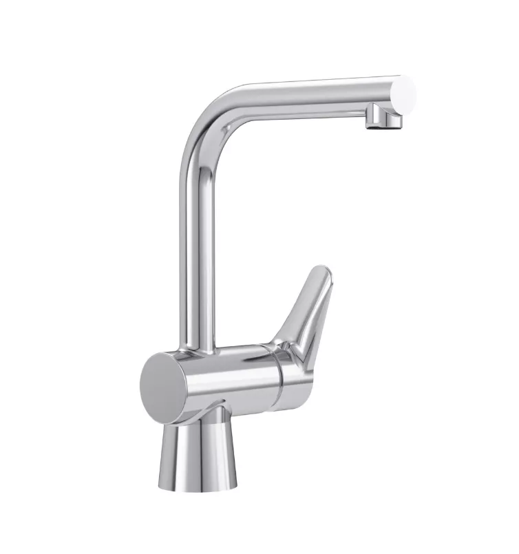 VIGOUR Einhand-Waschtischbatterie clivia mit L-Auslauf schwenkb. m.Ablg. verchr | CLL