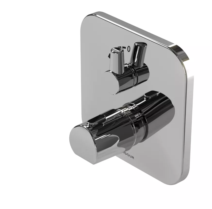 VIGOUR Farbset Thermostat derby für VUPK mit Mengenregulierung verchromt | DEFTM