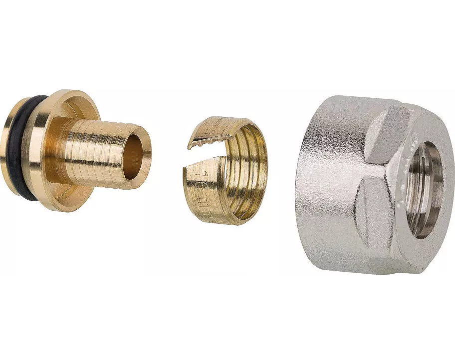 Klemmringverschraubung mit Überwurfmutter vernickelt 16 x 2 mm VPE=2Stück