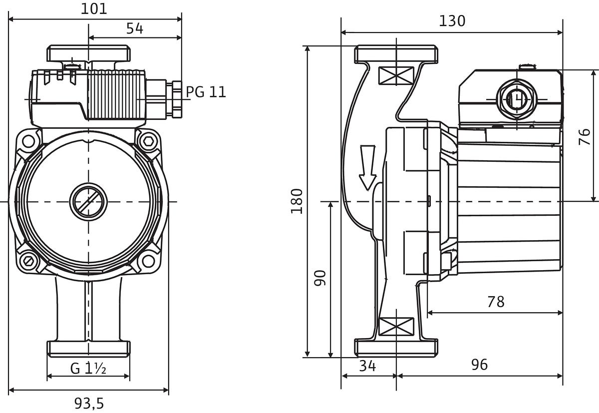 WILO Brauchwasserpumpe Star-Z 25/2 EM Wechselstrom PN 10 1" AG | 4029062