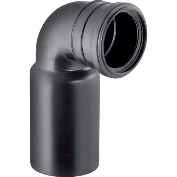 Geberit Wand-WC-Bogen PE-HD 90x 90mm 90 Grad f.senkrechte Montage f.GIS und Duofix | 366.061.16.1