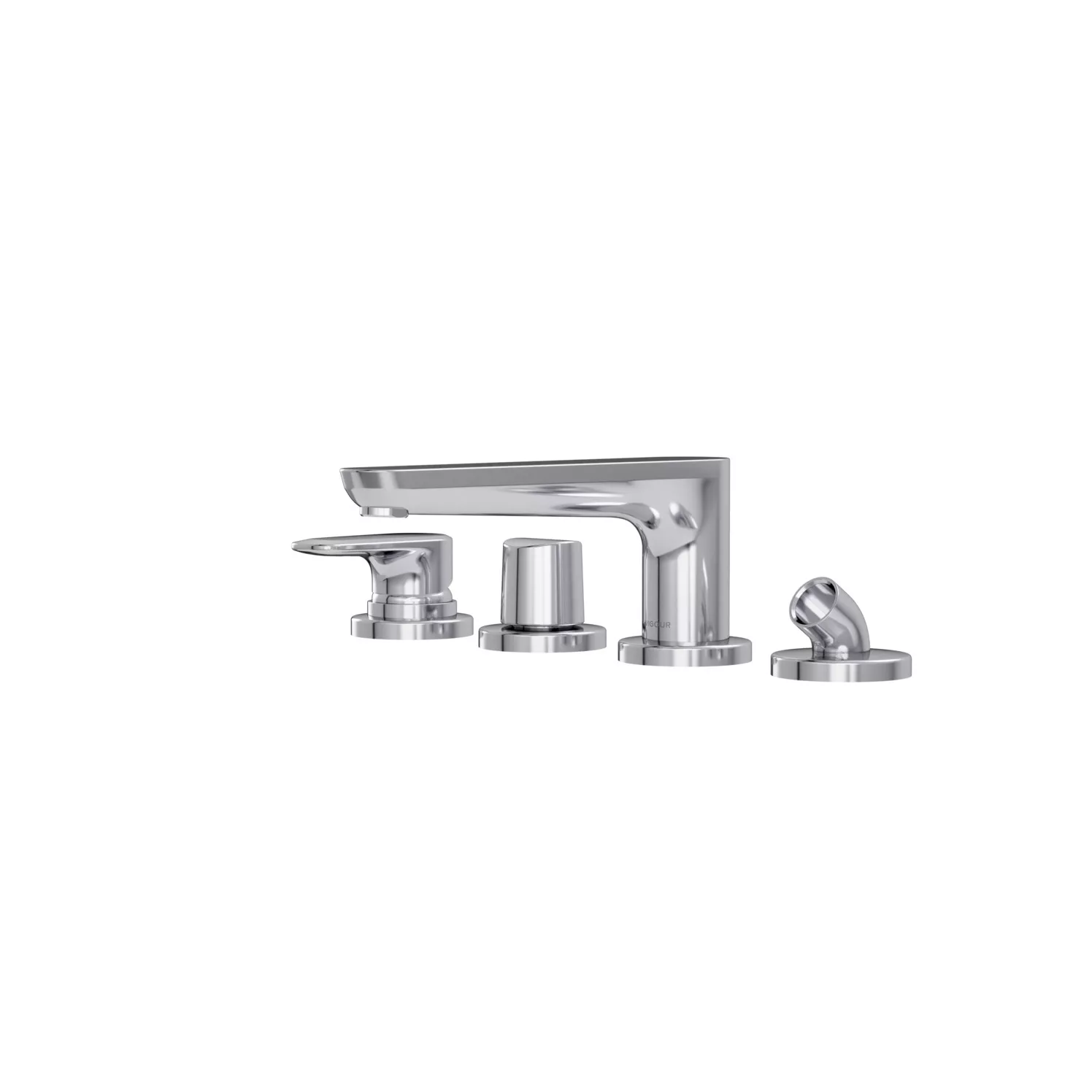 VIGOUR Vierloch-Badebatterie derby V3 style mit Auslauf 220mm ohne Handbrause | DESFL4