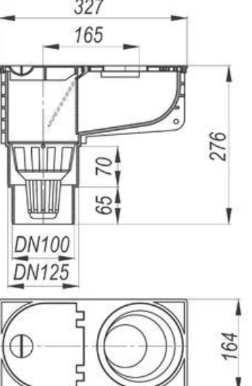 Dallmer Regenwasserablauf 660 DN 100/125 mit | 840769