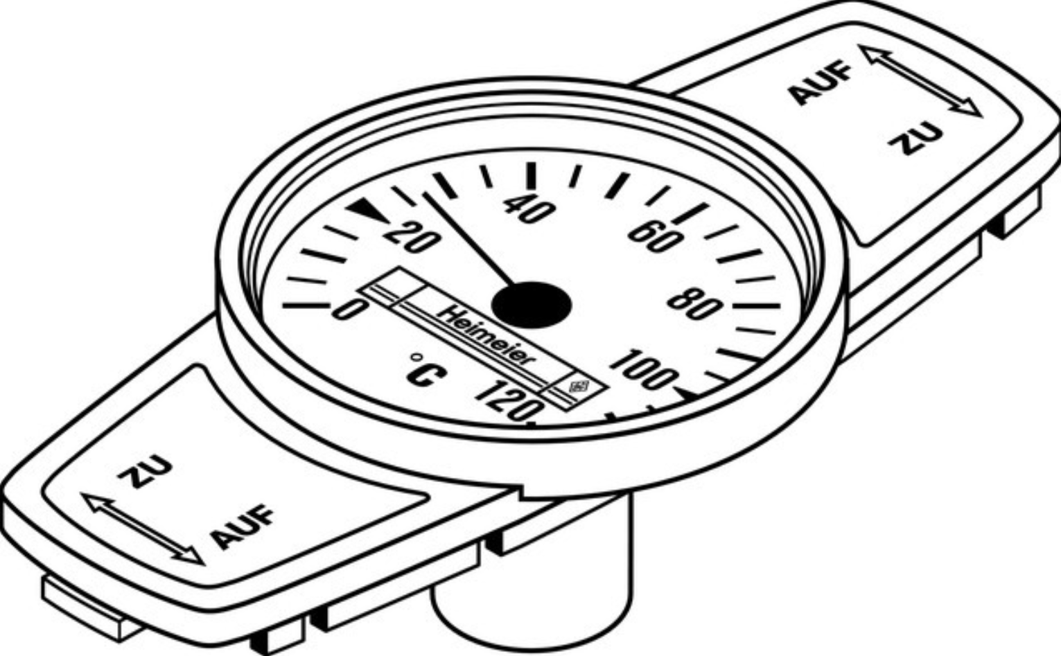 Heimeier Thermometer Globo Kugelhahn DN 10 bis DN 32 blau | GLOBOHTB