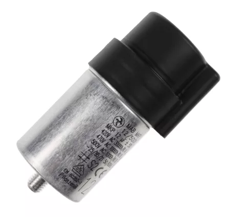 Weishaupt Kondensator-Set 12 uF 420V Anschlussfahnen 6,3, Abmessung: ø 40 x 58 mm | 713121
