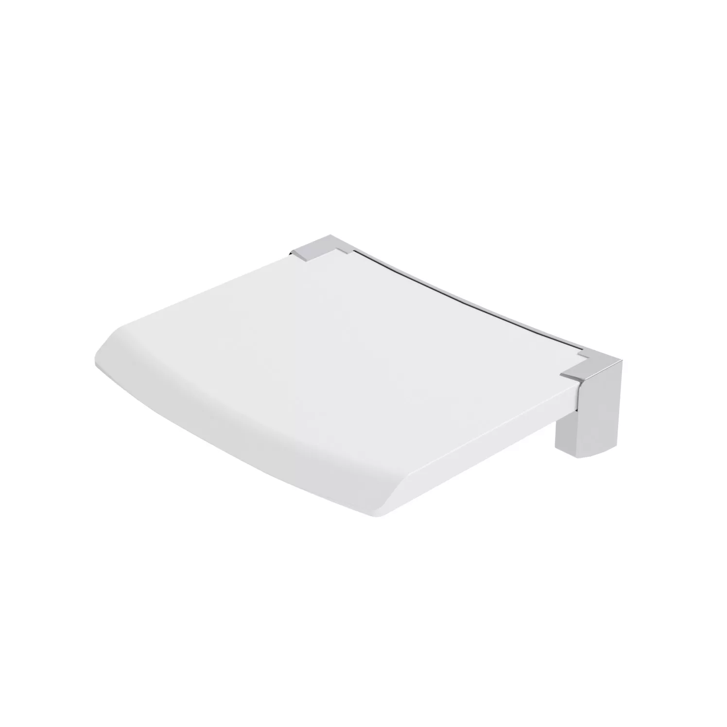 VIGOUR  Duschklappsitz V3 370x328x60mm chrom Sitzfl. weiß inkl.Halterung | V3KSWE