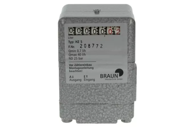 Braun Ölzähler Ölmengenzähler HZ5 mit Rollenzählwerk werksgeprüft