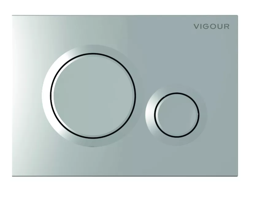 VIGOUR Betätigungsplatte DON verchromt f.2-Mengen-Spültechnik Nr: V1DONCH