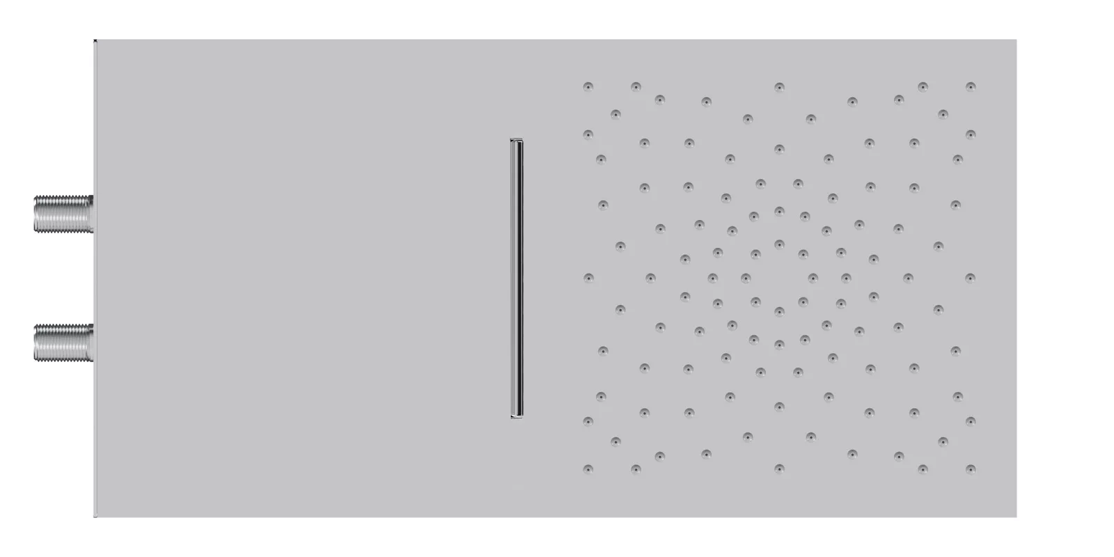 VIGOUR ShowerDesk V4 mit Wasserfall, 500 mm Länge, 260 mm Breite, aus poliertem Edelstahl für modernes Badezimmer