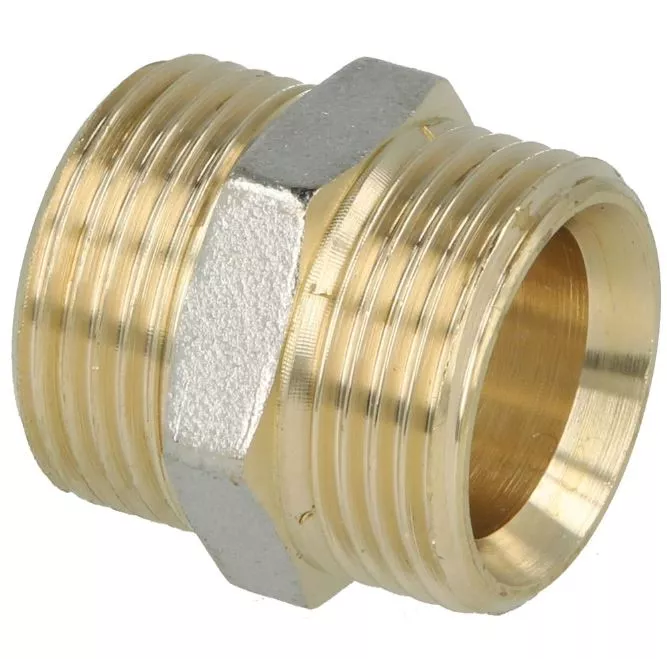 MS-Kupplung außen vernickelt beidseitig 3/4" Eurokonus
