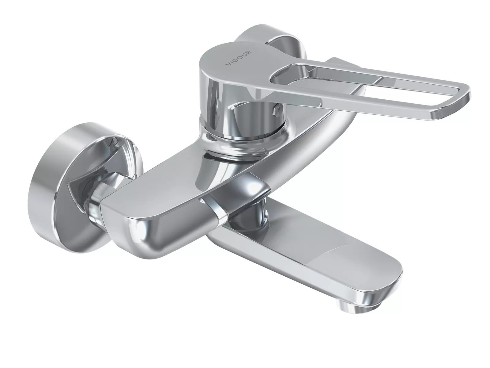 VIGOUR Einhand-Wandbatterie derby V3 plus m. Hebel offen Ausl. 140 mm verchromt |  DEPOHWB140