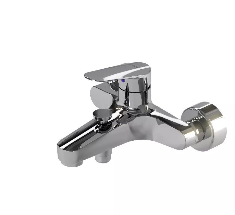 VIGOUR Einhand-AP-Badebatterie one o.Brausegarnitur verchromt | ONW