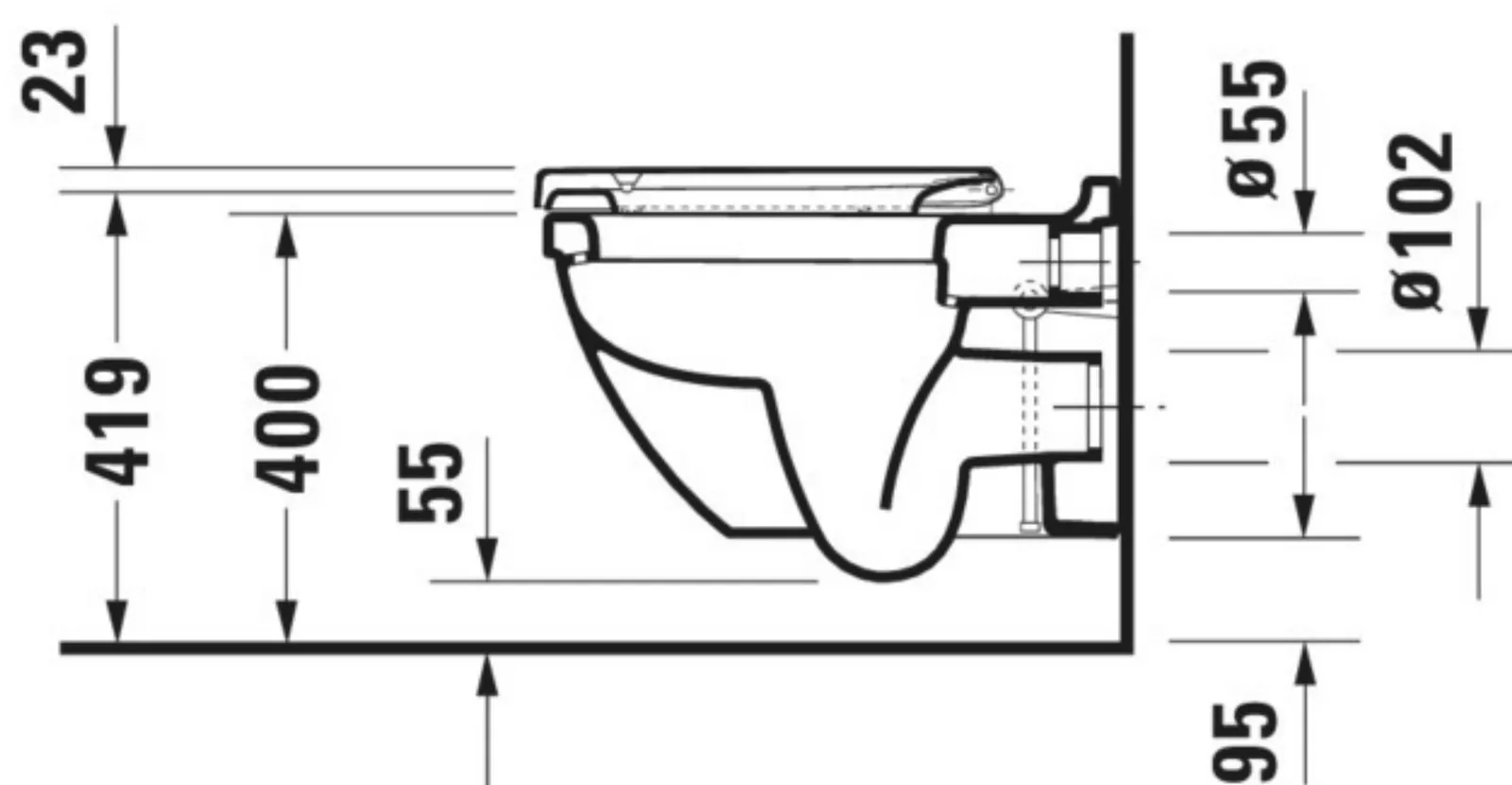 Duravit WC-Sitz Starck 3 mit Deckel weiss Scharniere edelstahl | 0063810000