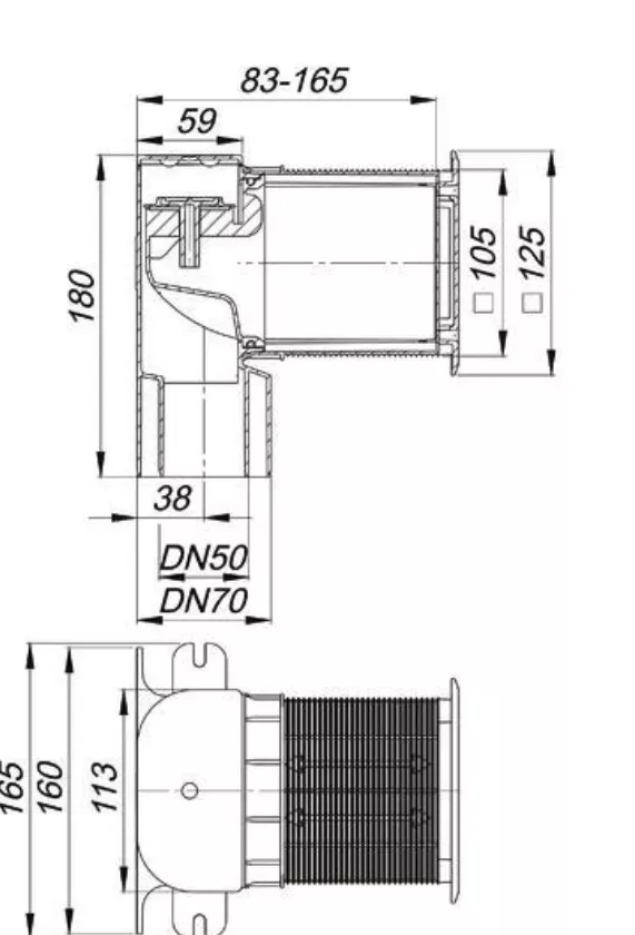 Dallmer Rohrbeluefter DallVent WE verchromt DN 50/70 | 850157