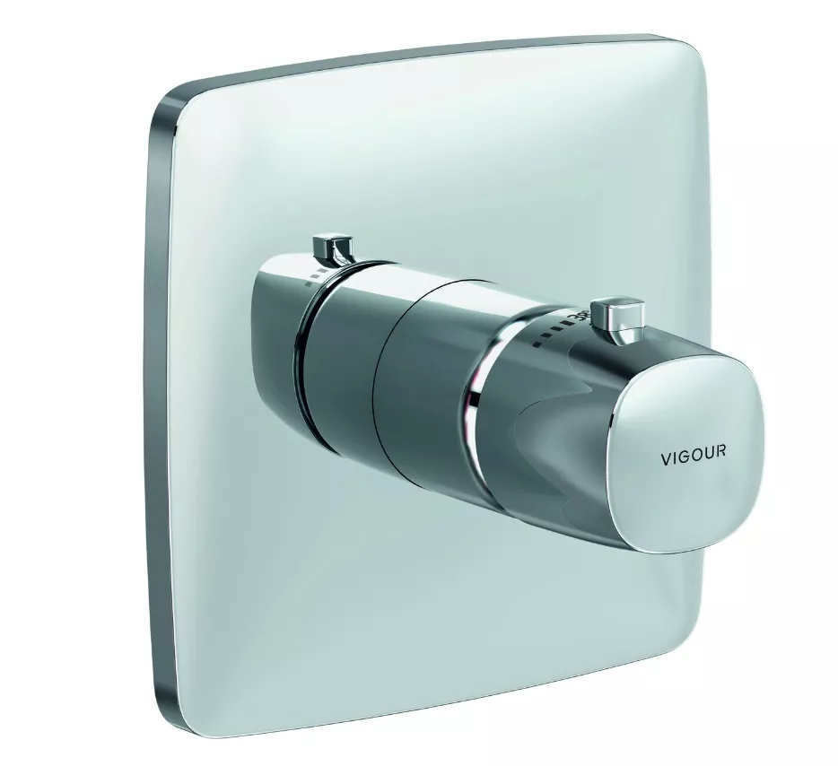 VIGOUR Farbset Brausethermostat white verchromt f. VIGOURCWUPK | WHITEFTB