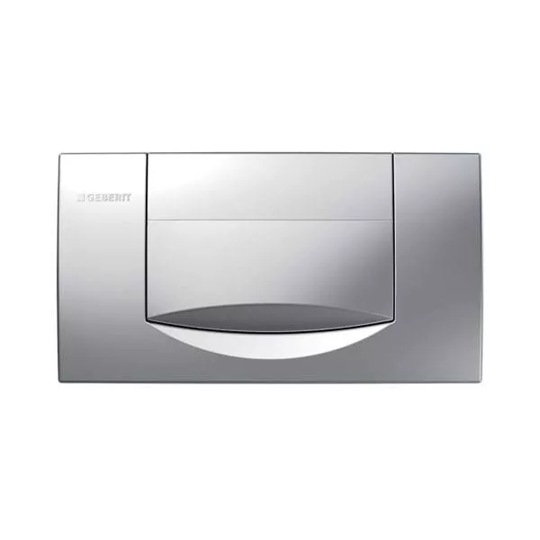 GEBERIT Abdeckplatte 200F matt-verchromt Spül-Stopp-Spülung, für UP-SPK GE | 115.222.46.1