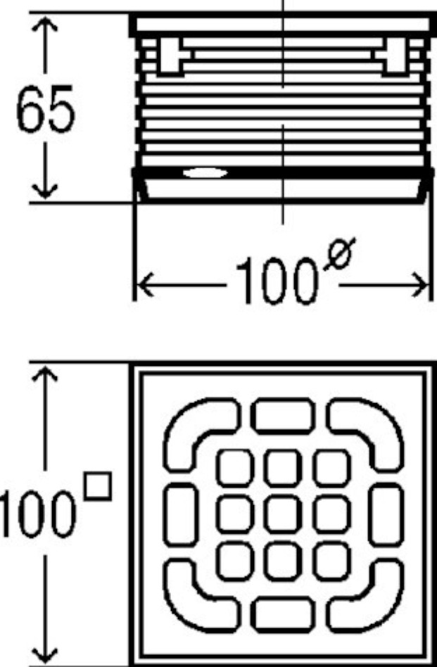 Viega Aufsatz Advantix 100x100mm nicht verschraubt, Klasse K 4934.1 | 555177