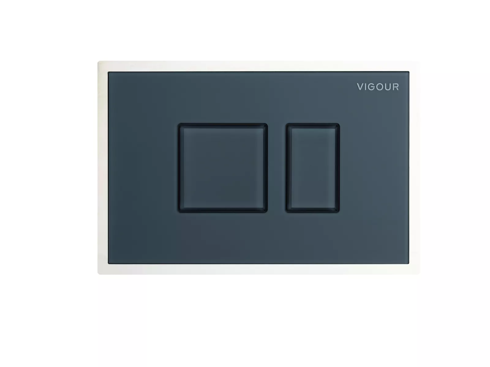 VIGOUR Betätigungsplatte AI Glas anthrazit f.2-Mengen-Spülung Nr.:V5AIGGAZ