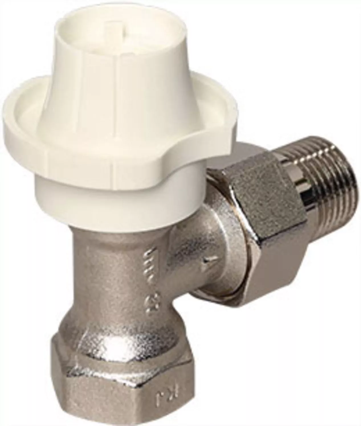 COSMO Eck-Ventilunterteil, stufenlos einstellbar, M30x1.5 – DN10 / DN15 / DN20, vernickelt | CTVE