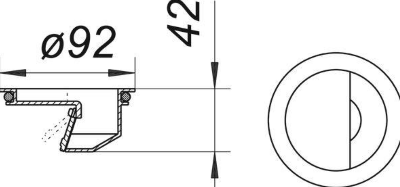 Dallmer Geruch- und Schaumsperre S 10 d = 92 mm | 495839