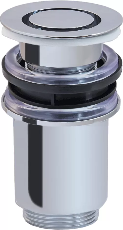 TRINNITY  Ablaufventil Push-Down 1 1/4" verchr. f.Waschtisch mit u.ohne Überl | PUSHDO 