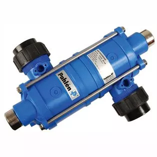 Schwimmbecken Wärmetauscher Edelstahl/Kunststoff Hi-Temp 40 kW mit Halterung
