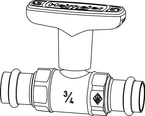 Heimeier Heizungskugelhahn Globo H 15 15mm x 15mm m.Pressanschl.Viega Sanpress | GLOBOH15P