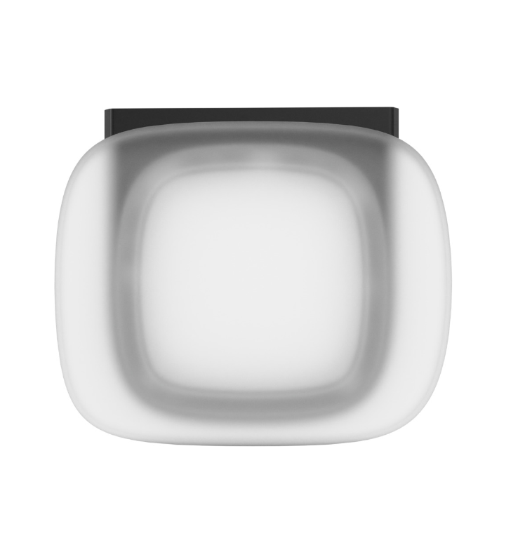 VIGOUR Seifenhalter derby style mit Glas schwarz matt | DESSHSM