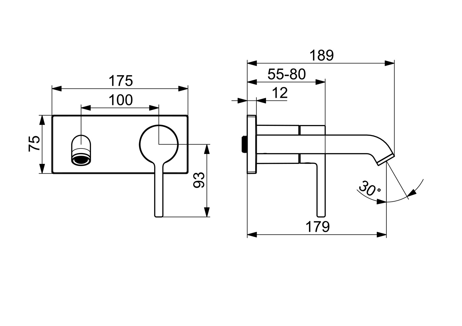 HANSAVANTIS STYLE Fertigset für Waschtisch-Batterie Wandm. bronze gebürstet | 5480210781