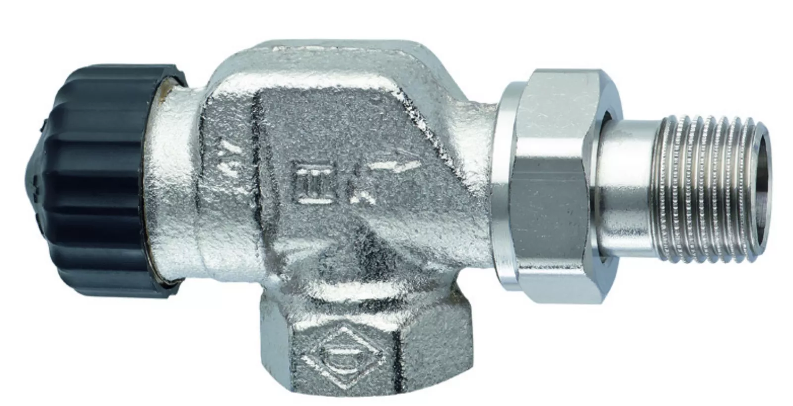 Heimeier Ventilunterteil 3/8" Axial vernickelt f.Einrohrheizung | HTEA10