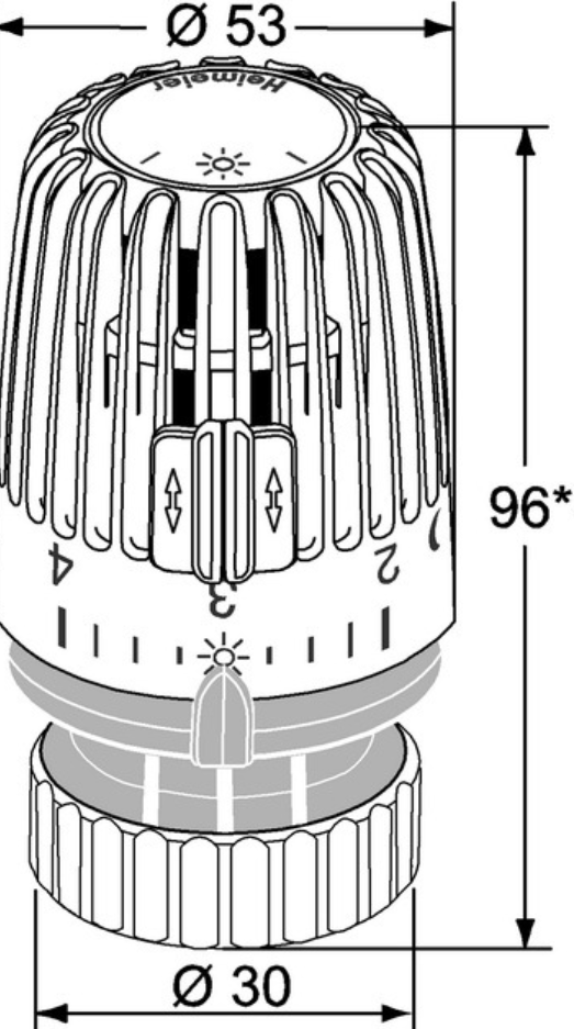 Heimeier Fühlerelement K weiss f.Th.-Ventilunterteil Vaillant | 9712-00.500