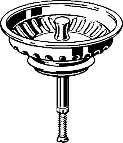 Viega Koerbchenventil aus Edelstahl d=82mm fuer Spuele mit Bowdenzugmechanik | YVI680695