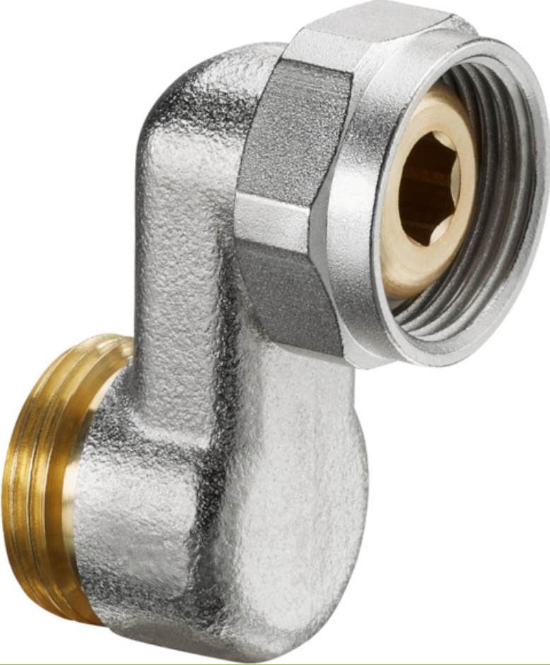 Oventrop S-Anschlussverschraubung 3/4" Messing vernickelt, Nr.1019204