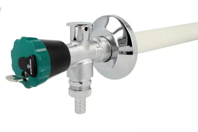 Frost-Tec, mit RV u. Rohrbelüfter 1/2" 240-410 mm, abschließbar, Griff grün/s