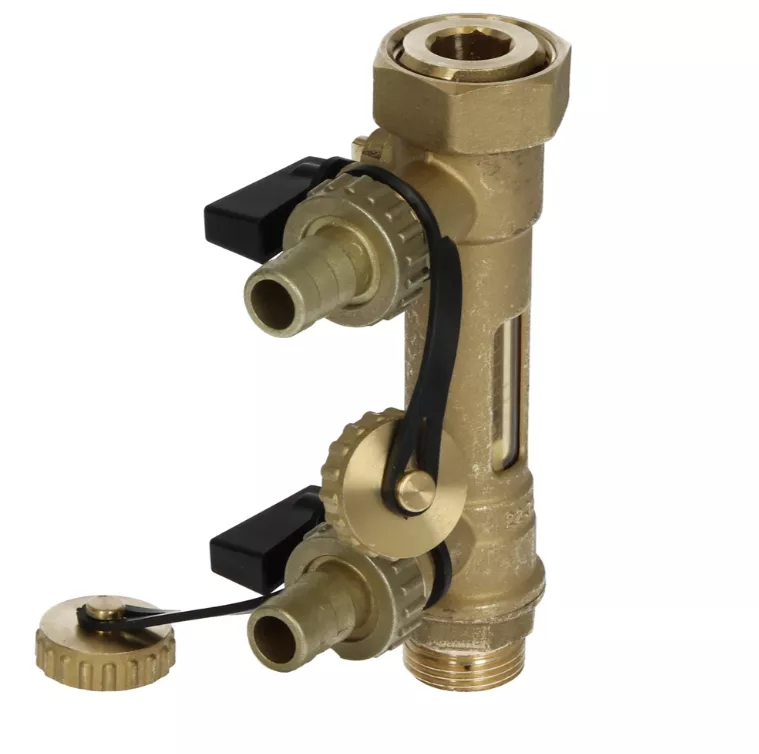 Solarkombiventil mit Durchflussmessung 3/4" AG x 1"