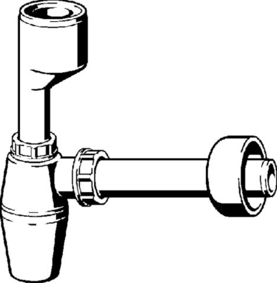 Viega Tassensiphon f.Urinal Ausgussbecken DN 50 x 40, aus Kunststoff | 112271