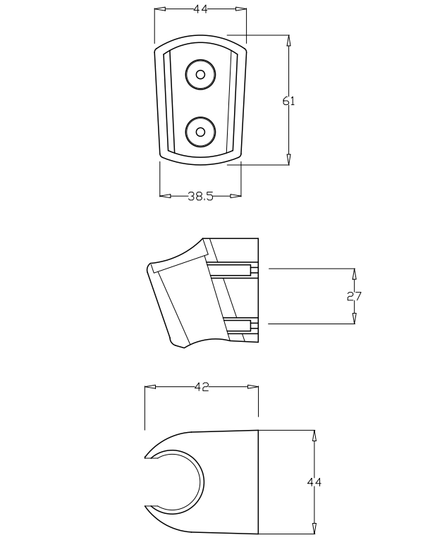 VIGOUR Wandbrausehalter individual 3.0 verchromt | V3WSWBH