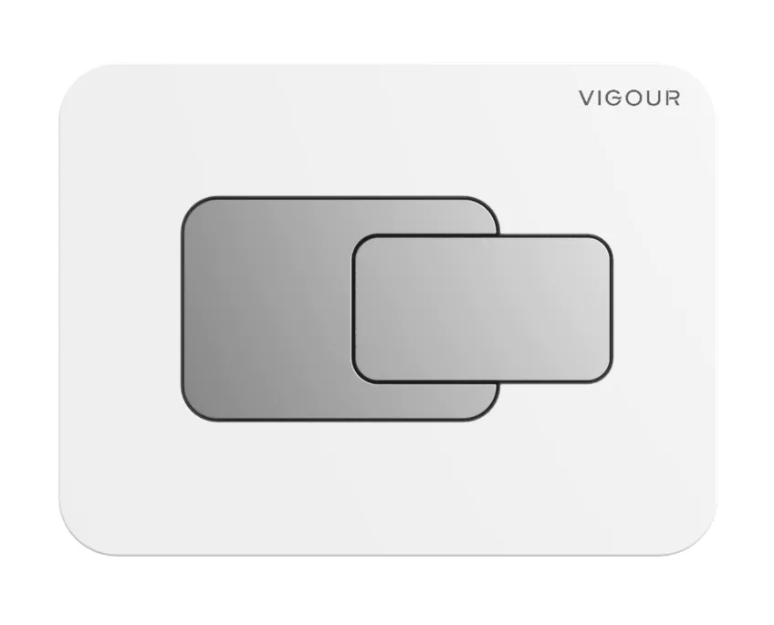 VIGOUR WC-Betätigungsplatte DEE weiss/chrom magnetisch f. Einwurfsch | V1DEEWECH