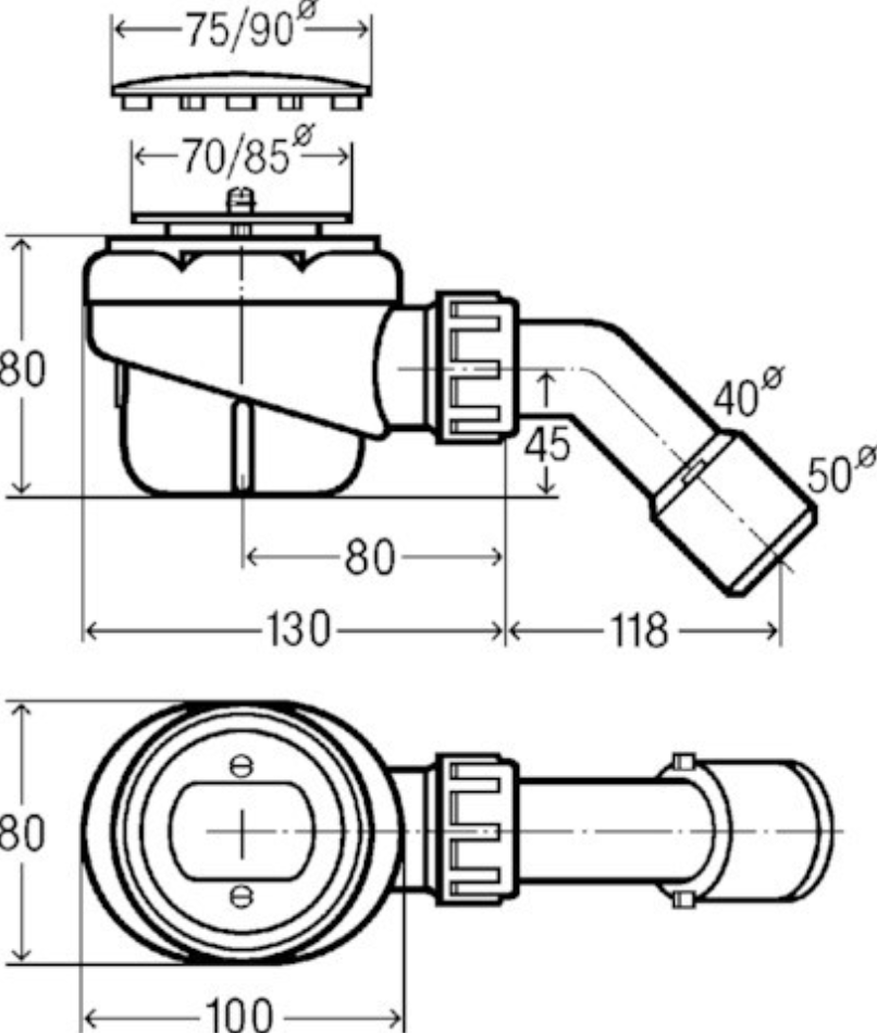 Viega Domoplex Duschwanne mit Abdeckhaube für DW mit 52mm Ablauf | 126582