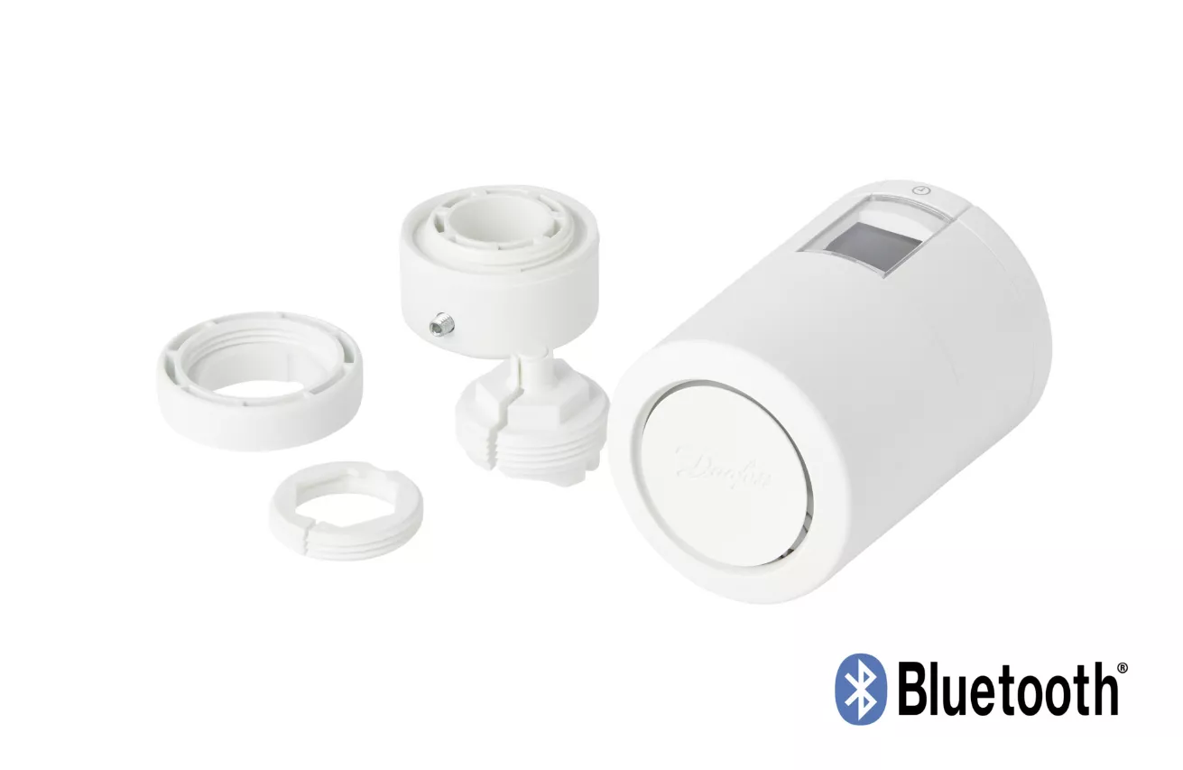 Danfoss Elektron. HK-Thermostat ECO Home Stand-alone-Regler mit Bluetooth, weiss | 014G1001