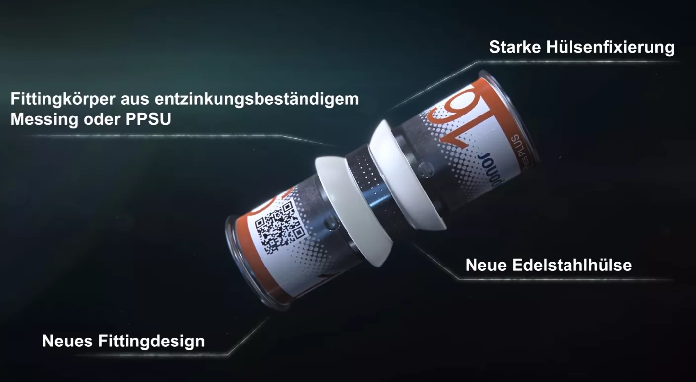 Uponor Unipipe MLC S Press Plus Pressfittings, Übergang, Fittings, Winkel PPSU NEU