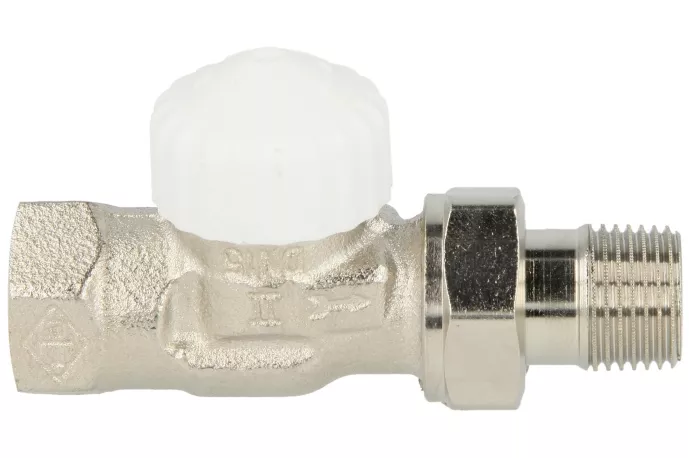 Heimeier Thermostatventil  1/2" V-exact II Durchgang Rotguss vernickelt DN 15