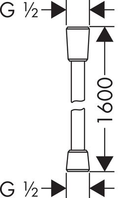 Hansgrohe Brauseschlauch Isiflex'B 160cm verchromt Hansgr. | ISIB160