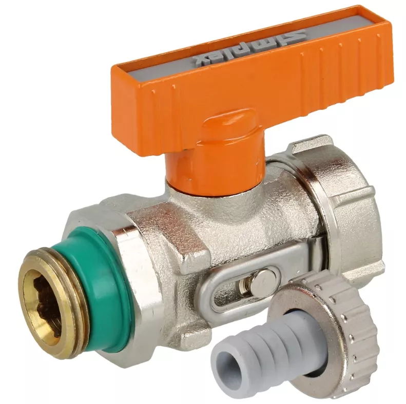 Simplex KFE-Kugelhahn 1/2" Solar mit Schlauchverschraubung | F10648