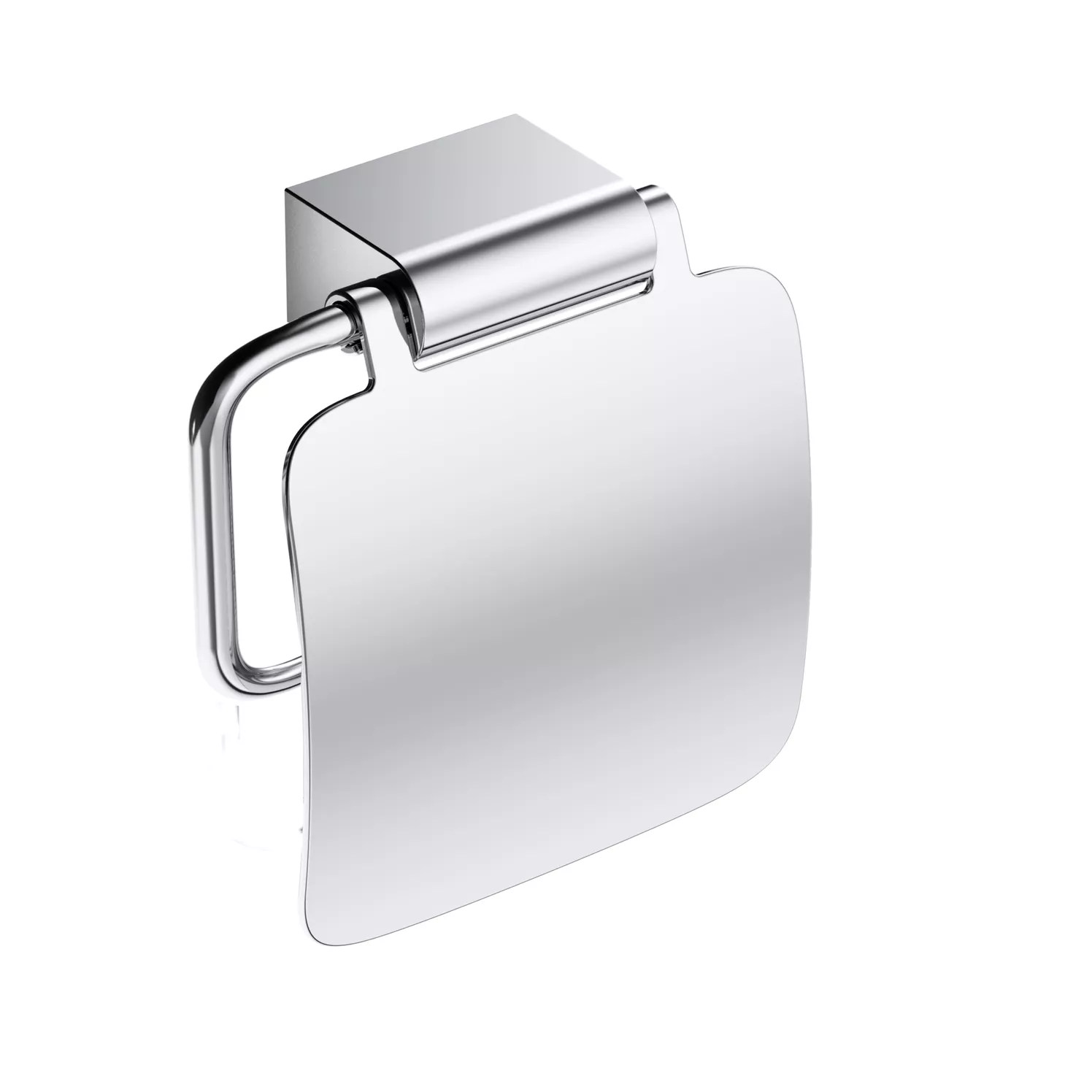 VIGOUR WC-Papierrollenhalter clivia mit Deckel verchromt | CLPH
